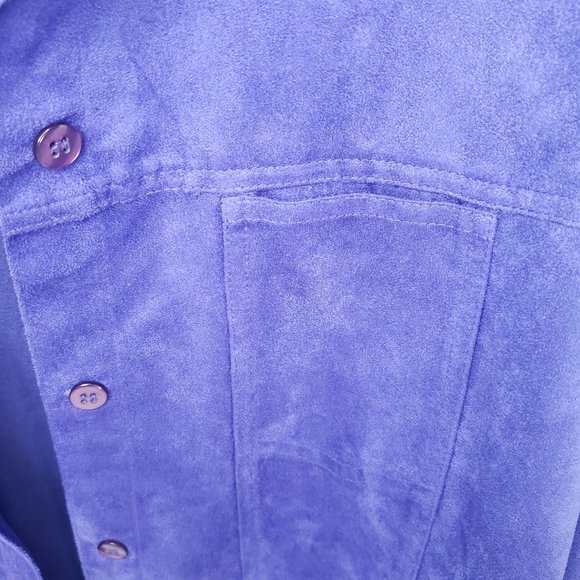 Kenneth Too! Purple Faux Suede Light Dress Jacket (PS) - Picture 7 of 8
